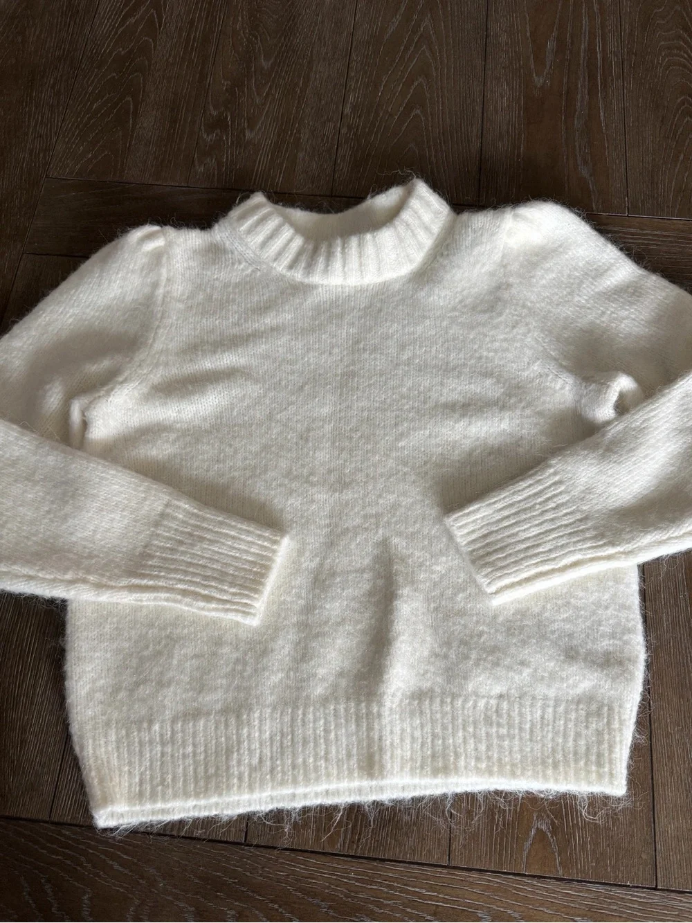 J. Crew Cream Fuzzy Crewneck Sweater - Picture 2 of 12